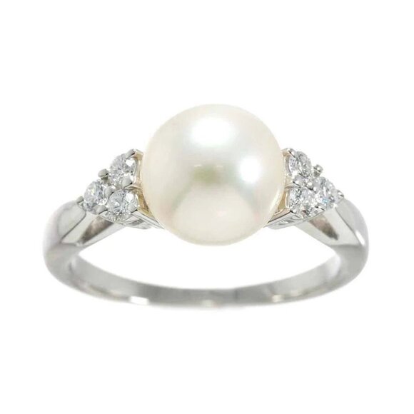 MIKIMOTO Akoya Pearl 8.7mm Diamond Ring Platinum size4.75-5(US) 90275745 - Picture 8 of 8